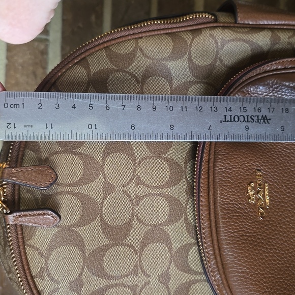 COACH Court Backpack In Signature Canvas Brown - Picture 9 of 10